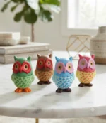 Sorrel Gardens Owl Set – Miniature Owl Figurines for Fairy Gardens, Terrariums & Home Décor