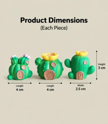Miniature Cactus Decorative Sculpture - Image 3