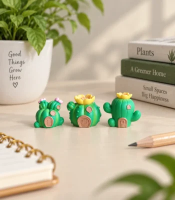 Miniature Cactus Decorative Sculpture