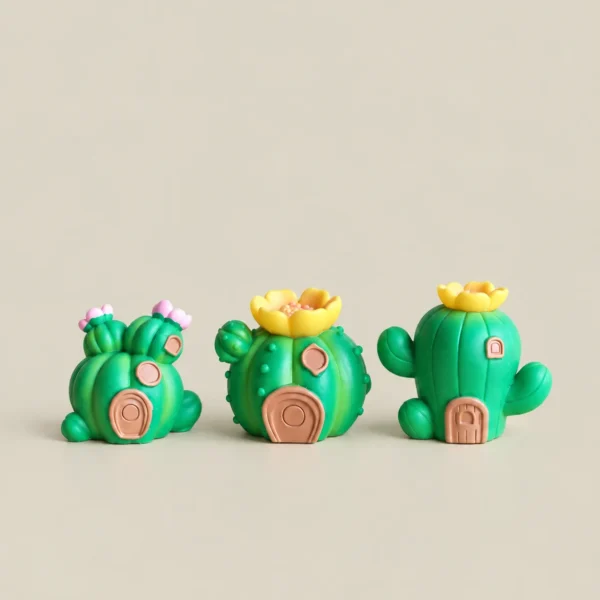 Miniature Cactus Decorative Sculpture