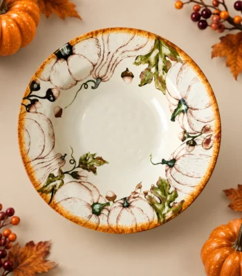 Autumn Pumpkin Ceramic Serving Platter - Image 4