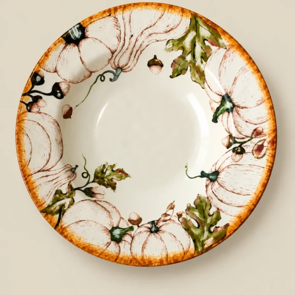 Autumn Pumpkin Ceramic Serving Platter