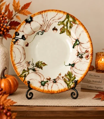Autumn Pumpkin Ceramic Serving Platter