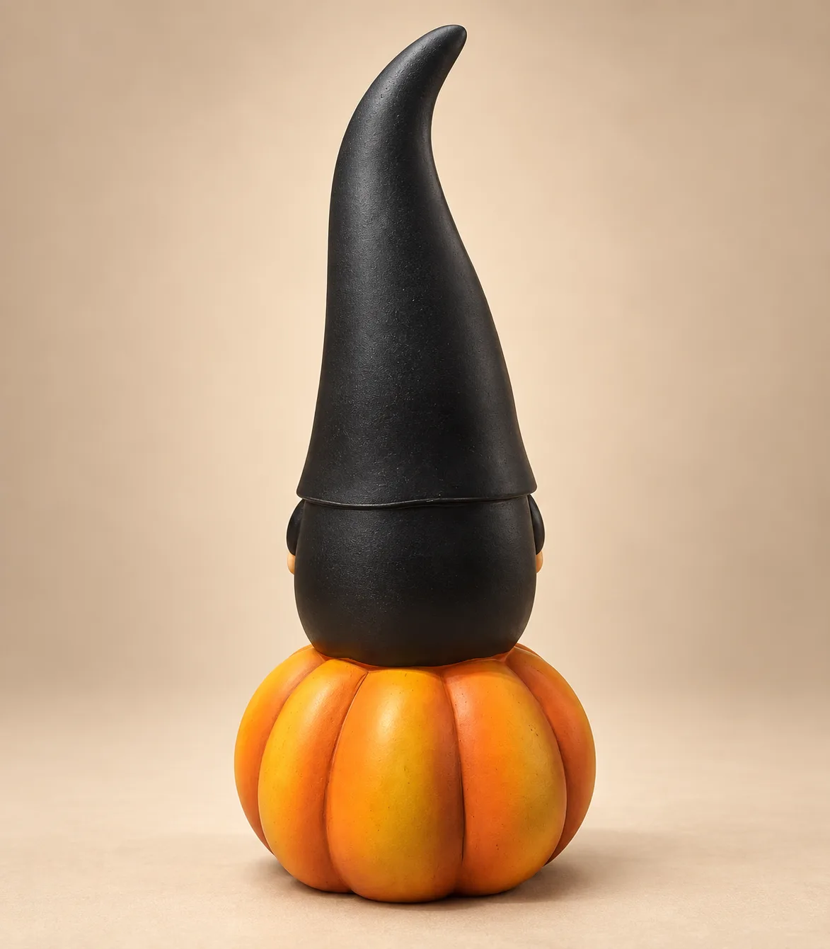 h13-1 Halloween Gnome on Pumpkin Decorative Figurine - Image 1