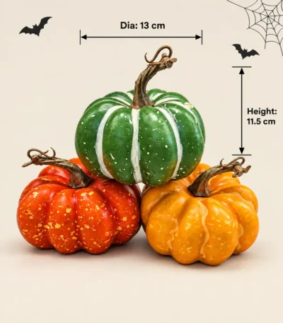 Speckled Harvest Decorative Pumpkin Set – Set of 3