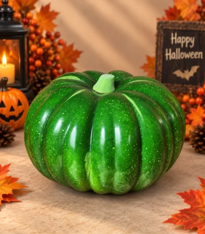 Speckled Orange Pumpkin Decorative Figurine - Image 4