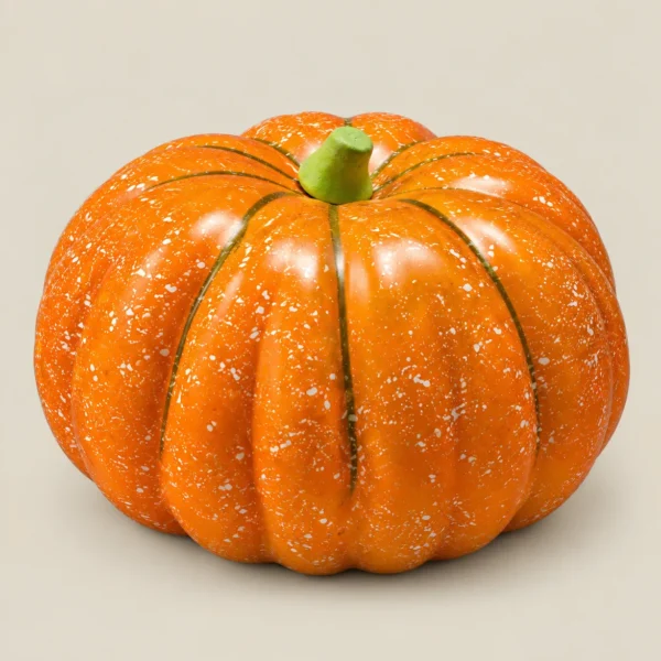 Speckled Orange Pumpkin Decorative Figurine