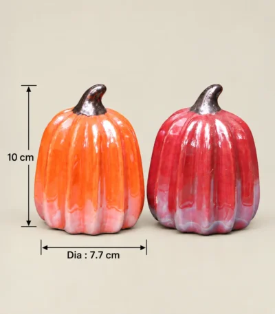 Glazed Ceramic Decorative Pumpkin - Image 4