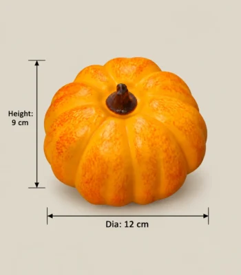 Classic Orange Pumpkin Decorative Figurine - Set of 3 - Image 3