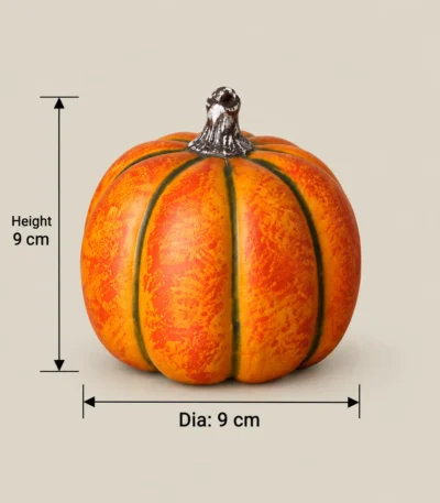 Decorative Orange Pumpkin Figurine – Halloween & Fall Décor - Image 4