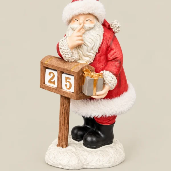 Santa Claus Christmas Countdown Calendar Figurine