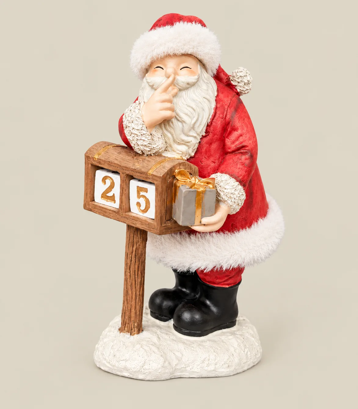 58 Santa Claus Christmas Countdown Calendar Figurine - Image 1