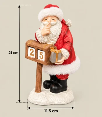 Santa Claus Christmas Countdown Calendar Figurine - Image 3