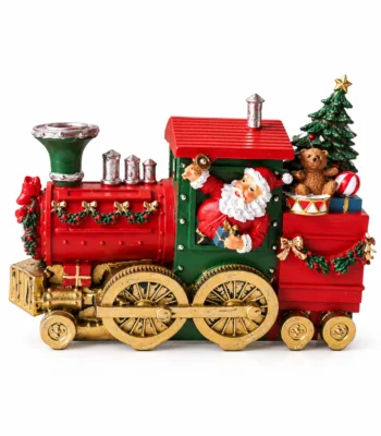 Decorative Santa Claus Christmas Train with Christmas Tree and Gifts – Festive Tabletop Décor - Image 4