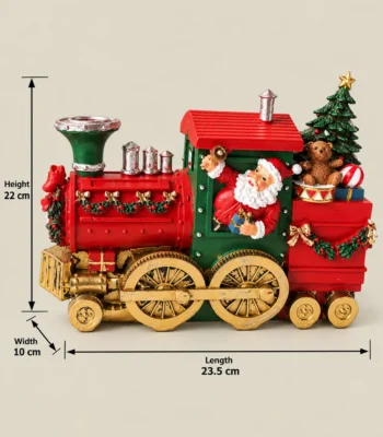Decorative Santa Claus Christmas Train with Christmas Tree and Gifts – Festive Tabletop Décor - Image 3