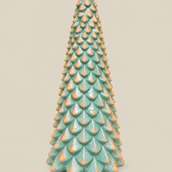 Elegant Aqua Green Ceramic Christmas Tree Figurine – 30 cm