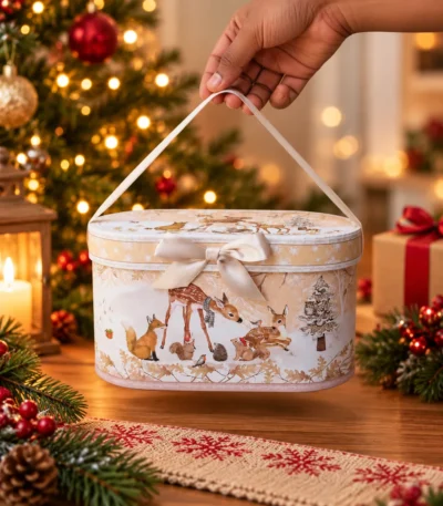 Christmas Woodland Deer Ceramic Mug Gift Set with Matching Decorative Gift Box – Set of 2 - Image 5
