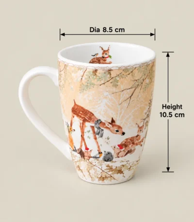 Christmas Woodland Deer Ceramic Mug Gift Set with Matching Decorative Gift Box – Set of 2 - Image 8