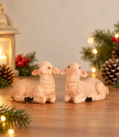 Cute Mini Lamb Figurines – Per set - Image 2