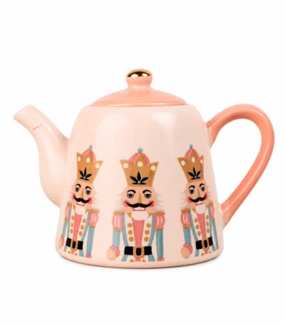 Premium Ceramic Nutcracker Christmas Teapot with Lid – Festive Decorative Kettle - Image 4