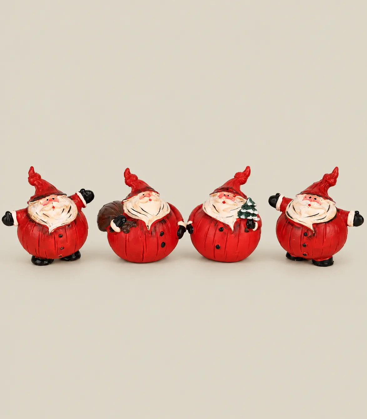 rc15 Miniature Dancing Santa Claus Christmas Figurines – Set of 4 - Image 1