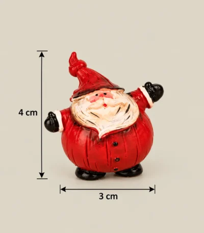 Miniature Dancing Santa Claus Christmas Figurines – Set of 4 - Image 3