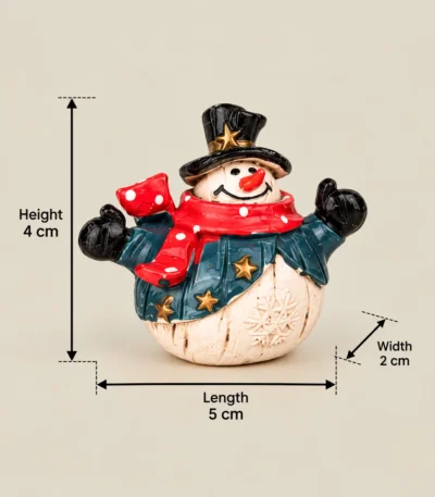 Mini Resin Christmas Snowman Figurines – Set of 4 | Festive Tabletop Decorations - Image 3