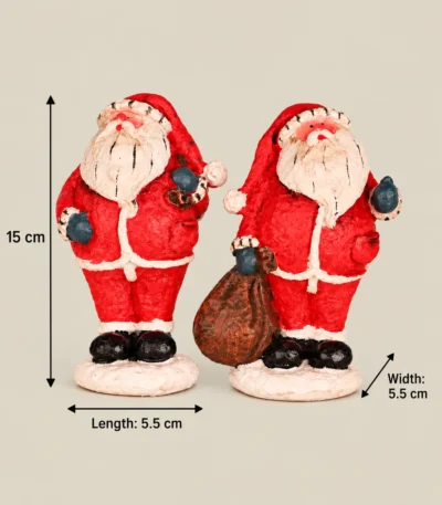 Traditional Santa Claus Christmas Figurines - Image 3